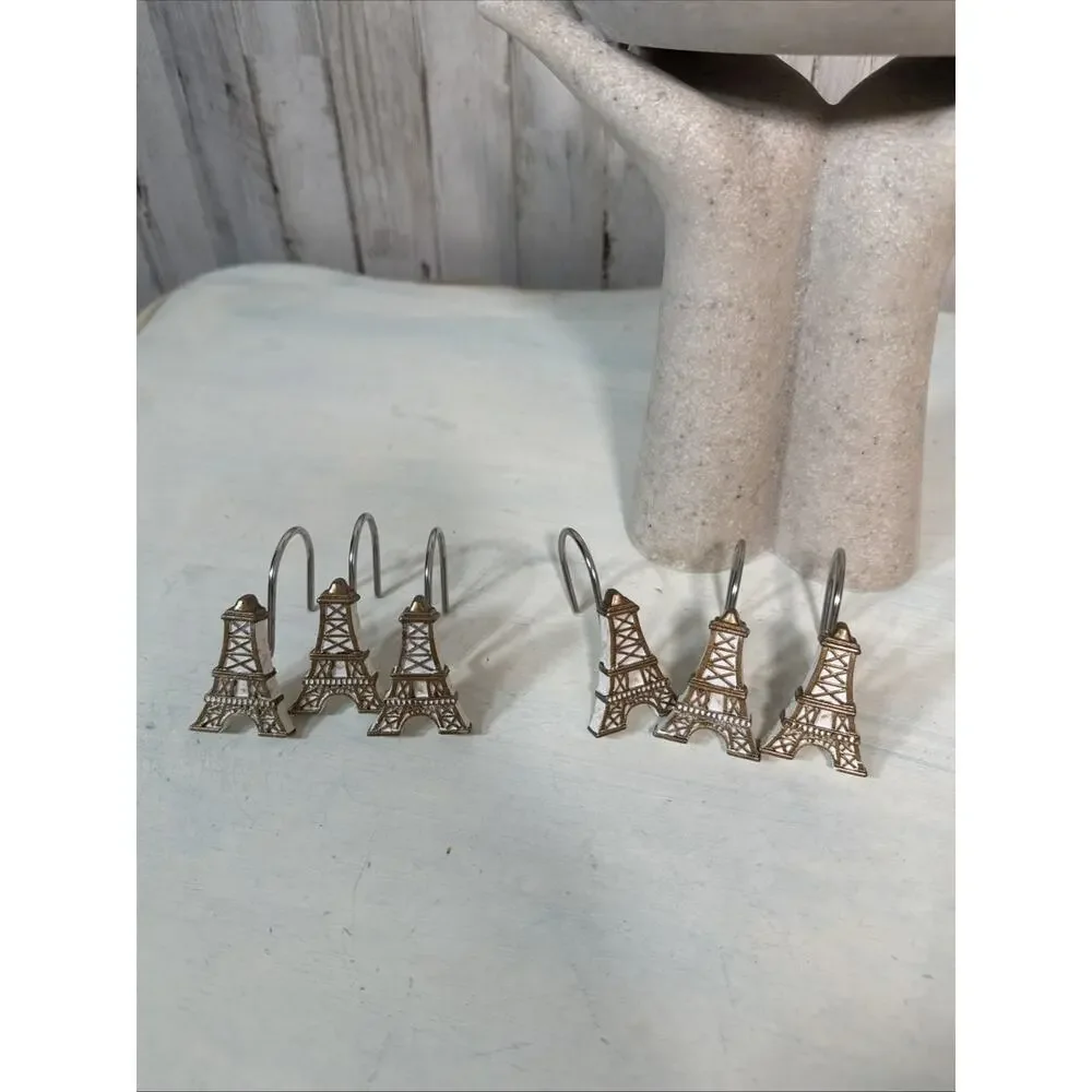 Set Of 12 Avanti Paris Sculpted Shower Hooks